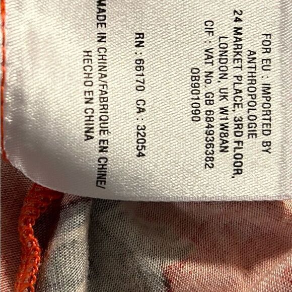 NEW Meadow Rue by Anthropologie Red Josalyn Floral Peplum Knotted Top Size Small - Picture 12 of 12